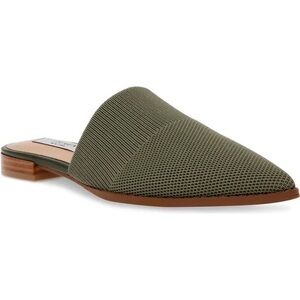NWOT Steven Valdez Knit Mule Olive Green